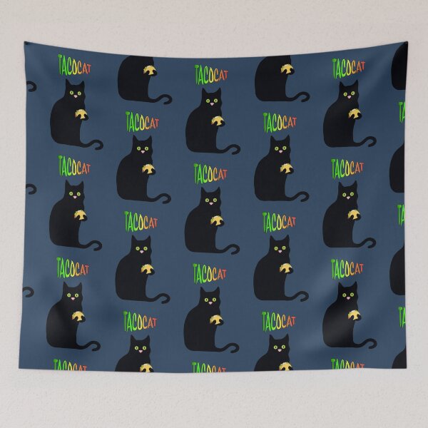 Item preview, Taco Cat sees his reflection. Taco caT spelled backwards is Taco caT! designed and sold by StephJChild.