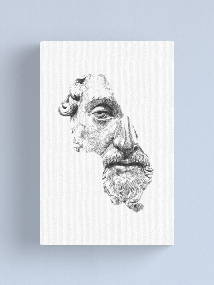 Alternate view of MARCUS AURELIUS ANTONINUS AUGUSTUS / black and white Canvas Print