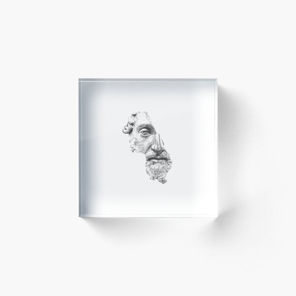 MARCUS AURELIUS ANTONINUS AUGUSTUS / black and white Acrylic Block