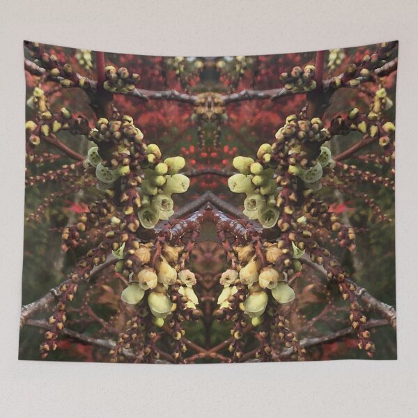 Item preview, Blossoms of Scarlet and Cream  herald the return of Bees and Springtide at the RTBG  designed and sold by RoseAromas.