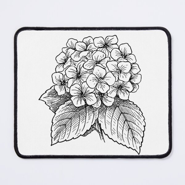 Item preview, Blooming Hydrangea Flowers Illustration designed and sold by JoyforU.