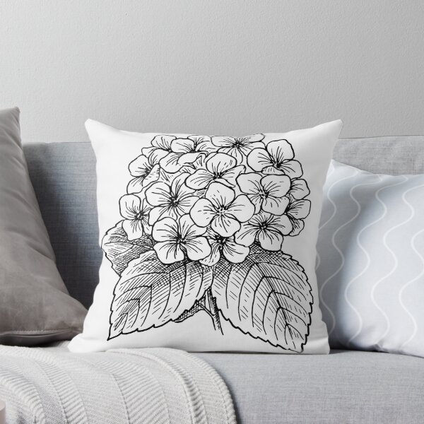 Item preview, Blooming Hydrangea Flowers Illustration designed and sold by JoyforU.
