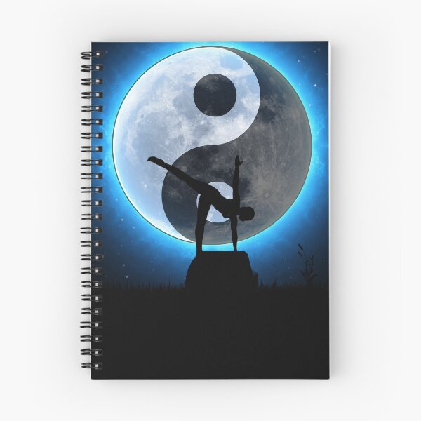 Item preview, Half moon yoga pose in moonlight designed and sold by INSOMNIAC101.