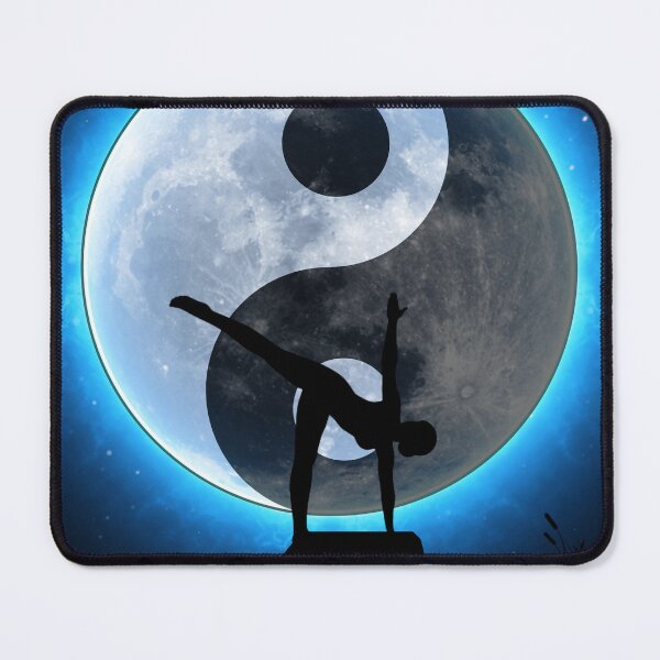 Item preview, Half moon yoga pose in moonlight designed and sold by INSOMNIAC101.