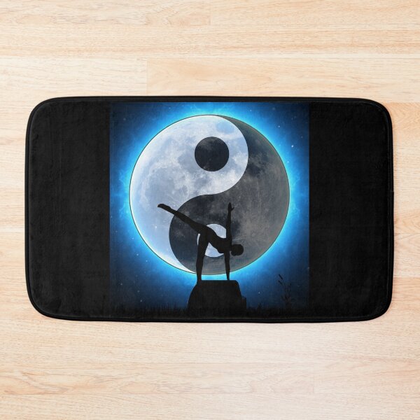 Item preview, Half moon yoga pose in moonlight designed and sold by INSOMNIAC101.