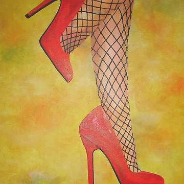 Aperçu de l'œuvre Peinture Acrylique Chaussures Rouges de taiche