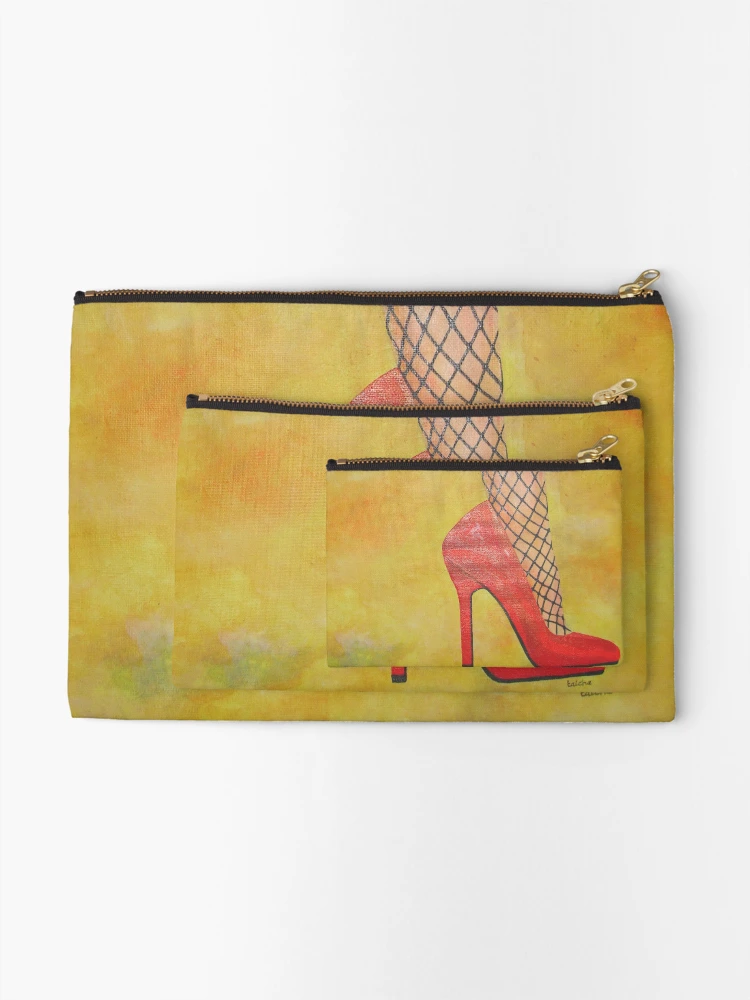 Aperçu 2 sur 4. Pochette avec l'œuvre Peinture Acrylique Chaussures Rouges créée et vendue par taiche.