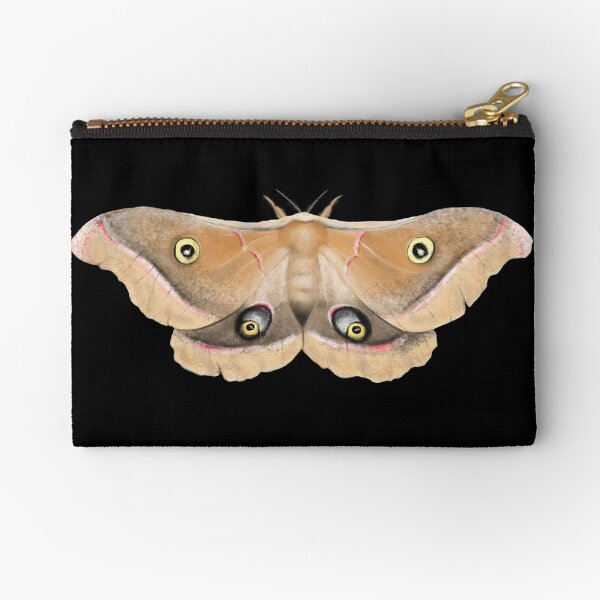 Giant Silk Moth Illustration Zipper Pouch