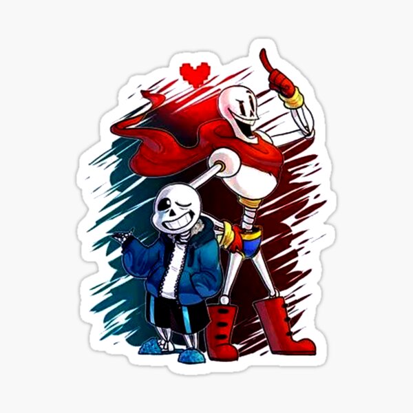 Undertale Sans, Papyrus, and Frisk fullbody stickers — PoetaxArt