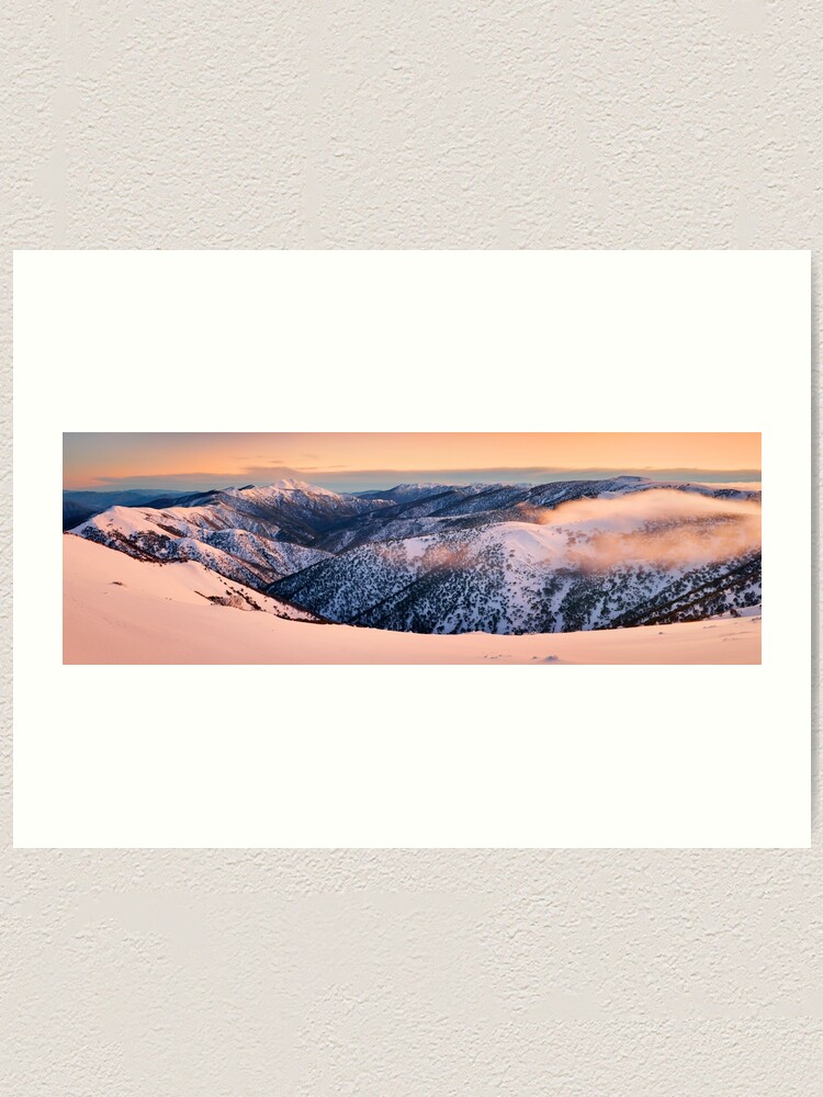 Thumbnail 2 of 3, Art Print, Mt Hotham towards Mt Feathertop, Victoria, Australia designed and sold by Chockstone.