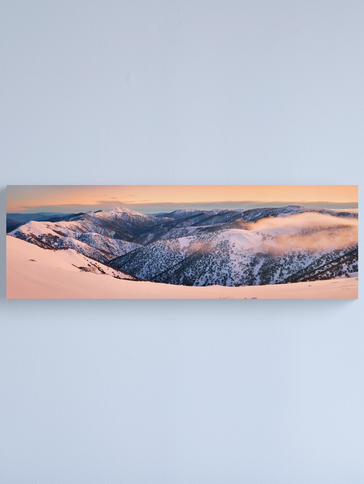 Thumbnail 2 of 3, Canvas Print, Mt Hotham towards Mt Feathertop, Victoria, Australia designed and sold by Michael Boniwell.