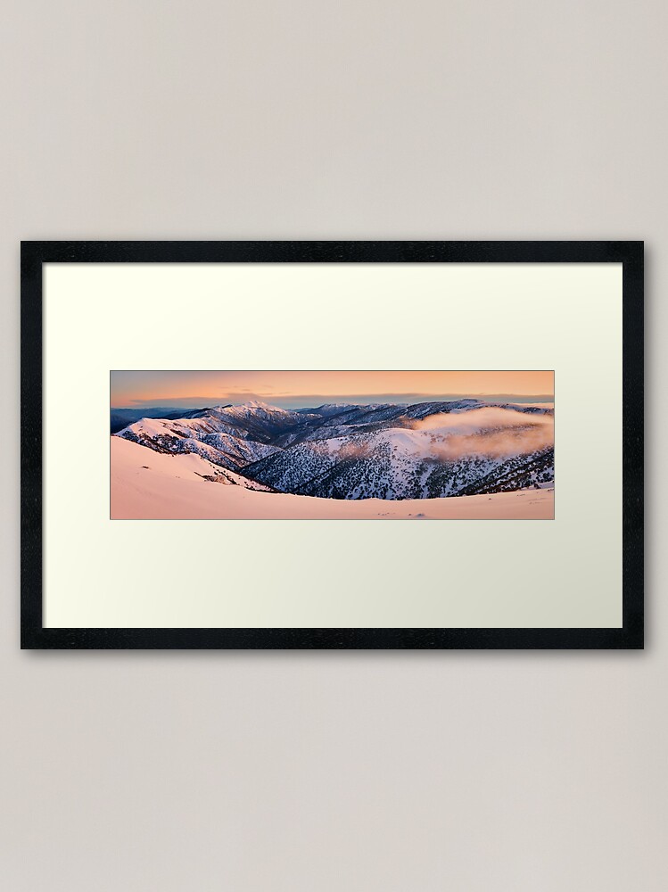 Thumbnail 2 of 7, Framed Art Print, Mt Hotham towards Mt Feathertop, Victoria, Australia designed and sold by Michael Boniwell.