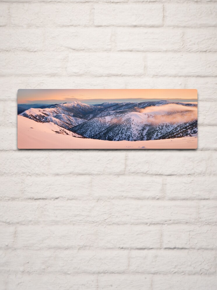Thumbnail 2 of 4, Metal Print, Mt Hotham towards Mt Feathertop, Victoria, Australia designed and sold by Michael Boniwell.
