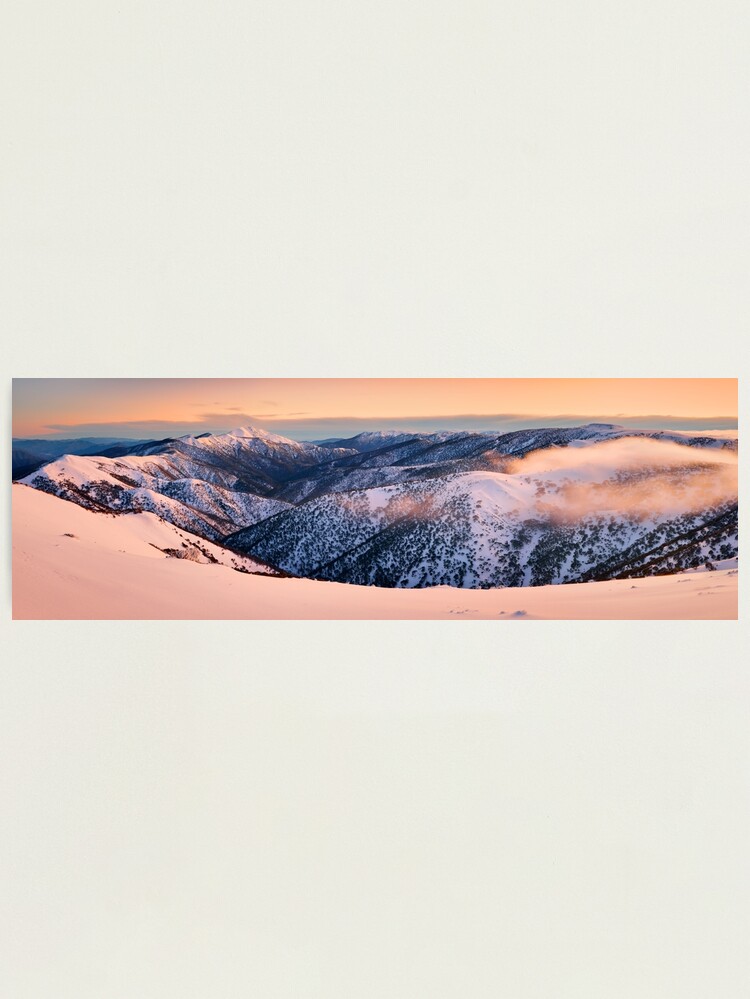 Thumbnail 2 of 3, Photographic Print, Mt Hotham towards Mt Feathertop, Victoria, Australia designed and sold by Michael Boniwell.