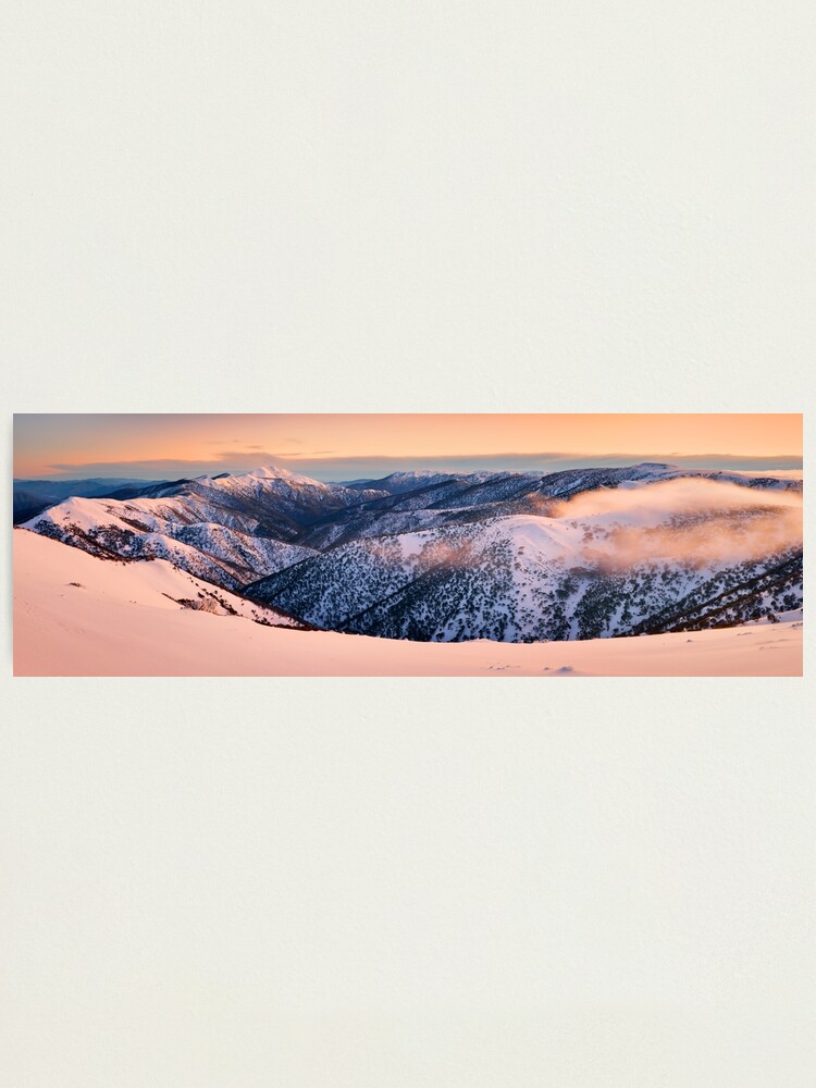 Thumbnail 2 of 3, Photographic Print, Mt Hotham towards Mt Feathertop, Victoria, Australia designed and sold by Michael Boniwell.