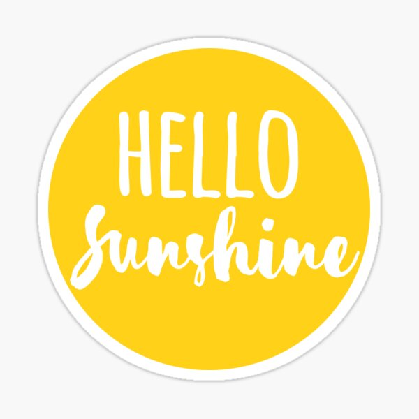 Stickers | Hello Sunshine Word | White