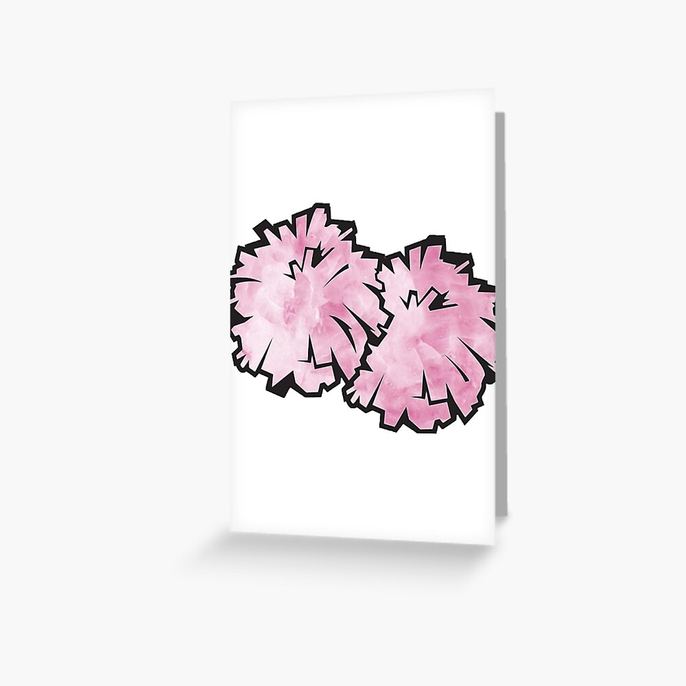 Cheerleader Pink Pom Poms Art Print