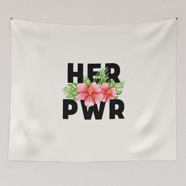 Item preview, Her Pwr | Power to Girls | Pink Hibiscus Flower designed and sold by SpeakLifeHQ.