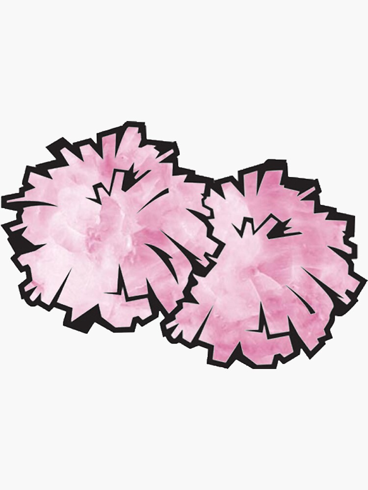 Cheerleader Pink Pom Poms Sticker for Sale by ClothingIL