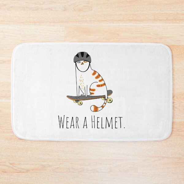 Item preview, Safety Cat Wear a Helmet designed and sold by whyNautDesigns.