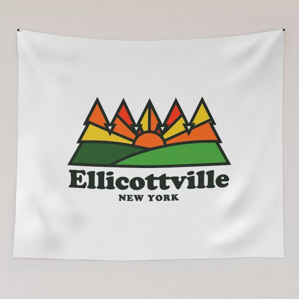 Item preview, Ellicottville NY New York Retro Vintage Mountains designed and sold by Cormorant36.