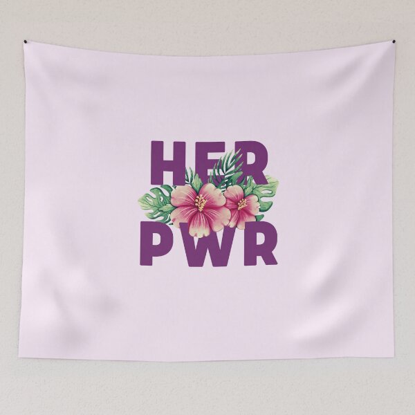 Item preview, Her Pwr | Power to Girls | Pink Hibiscus Flower designed and sold by SpeakLifeHQ.