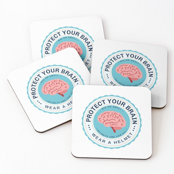 Item preview, Protect Your Brain Wear a Helmet Badge designed and sold by whyNautDesigns.