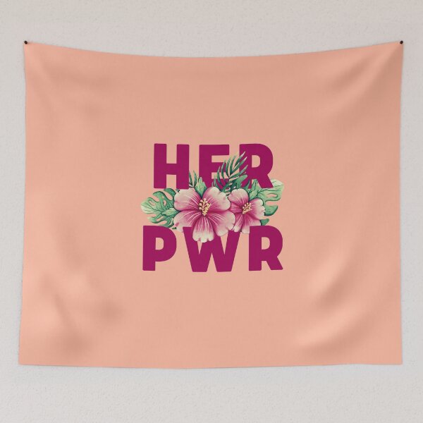 Item preview, Her Pwr | Power to Girls | Pink Hibiscus Flower designed and sold by SpeakLifeHQ.