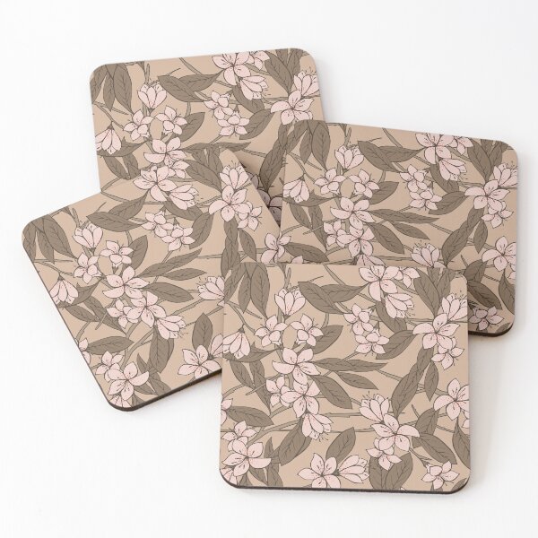 Item preview, Sakura Branch Pattern - Pale Dogwood + Hazelnut designed and sold by Olooriel.