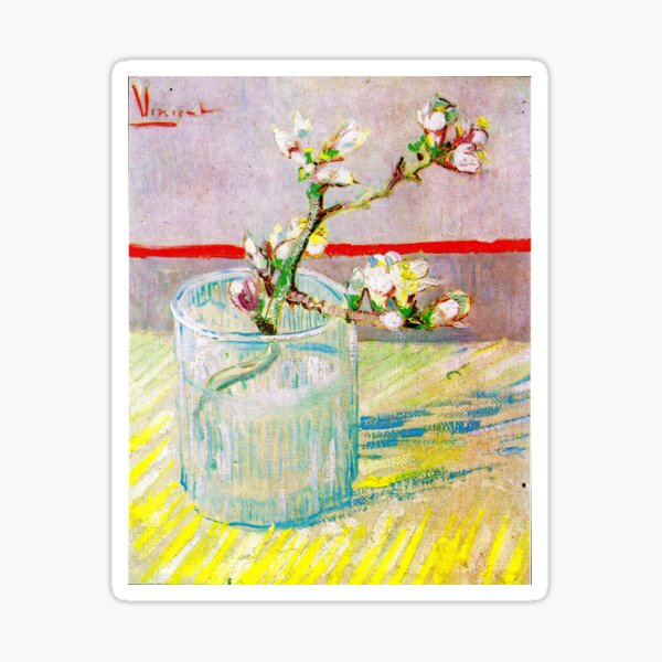 Item preview, Blossoming Almond Branch in a Glass - Vincent van Gogh designed and sold by SimpleJoyStyle.