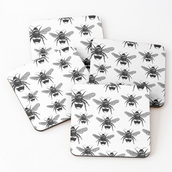Item preview, Bees Black and White Pattern designed and sold by missdebi27.