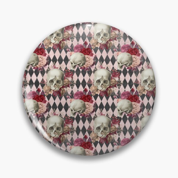 Item preview, Pink Skull Checkered Seamless Pattern  designed and sold by ShawnDzign.