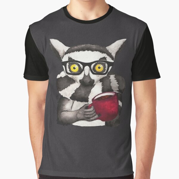 Hipster Lemur Chic Graphic T-Shirt
