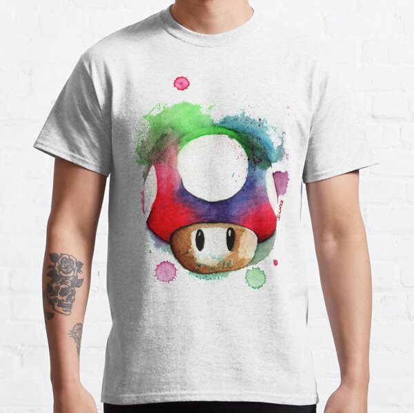1 UP AQUARELL PILZ Design-Supermario Classic T-Shirt