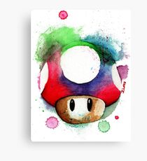 1 UP WATERCOLOR MUSHROOM Design SUPERMARKET Canvas Print