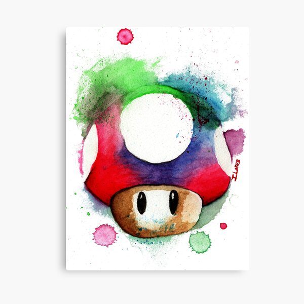 1 UP WATERCOLOR MUSHROOM Design SUPERMARKET Canvas Print