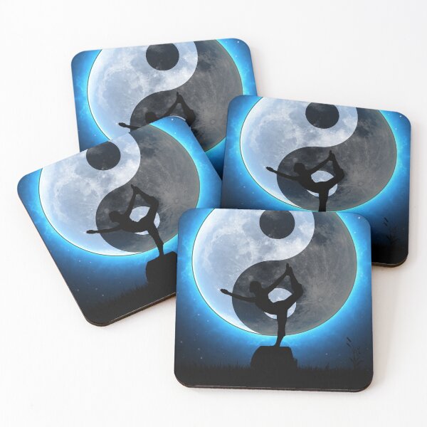 Item preview, Natarajasana (dancer) yoga pose in moonlight designed and sold by INSOMNIAC101.