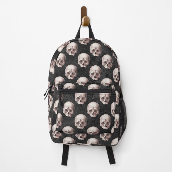Item preview, Skull On Black Background Seamless Pattern  designed and sold by ShawnDzign.