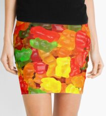 colorful sweet tooth foodie candy gummy bear Mini Skirt