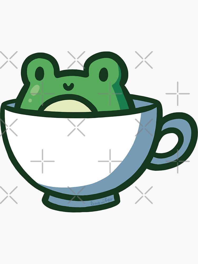 "Teacup Frog" Sticker for Sale by Snowifer Redbubble