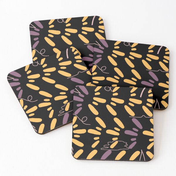 Item preview, Abstract shapes in violet and yellow designed and sold by andrasdesignssss.