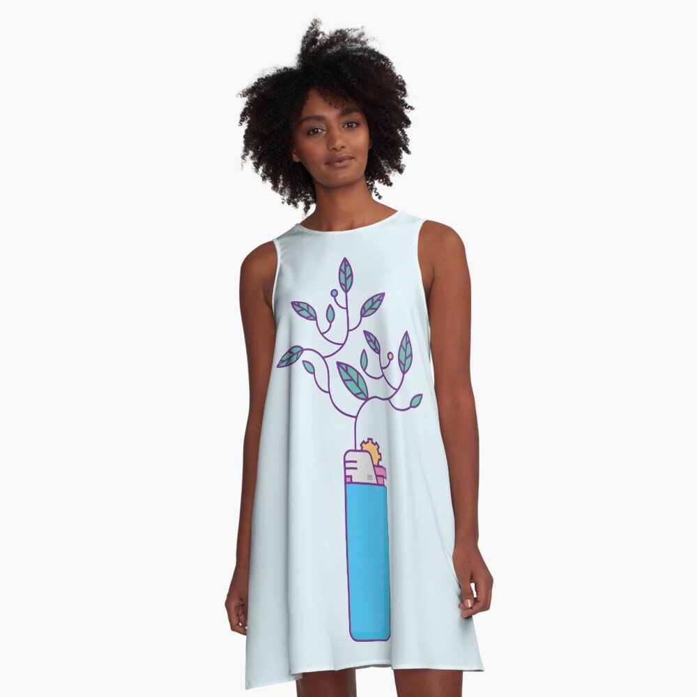Growing Flame A-Line Dress