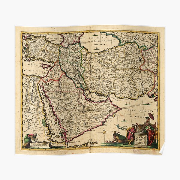 Map of the Middle East (1666) Poster