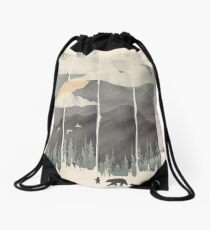 Spring Mountain Weather Drawstring Bag