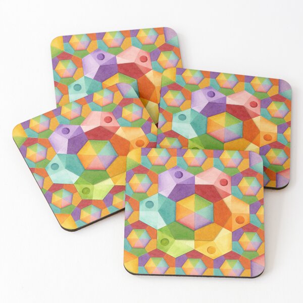 Item preview, Rainbow Hexagons designed and sold by PatriciaSheaDesigns.