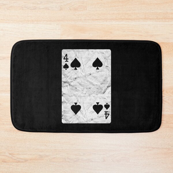 Item preview, Playing Cards 4 of Spades (distressed design) designed and sold by siggyspatsky.