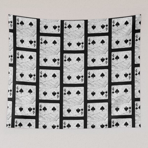 Item preview, Playing Cards 4 of Spades (distressed design) designed and sold by siggyspatsky.