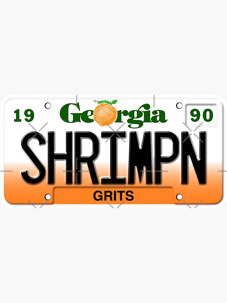 License Plate SHRIMPN front" Sticker for Sale by RonTo