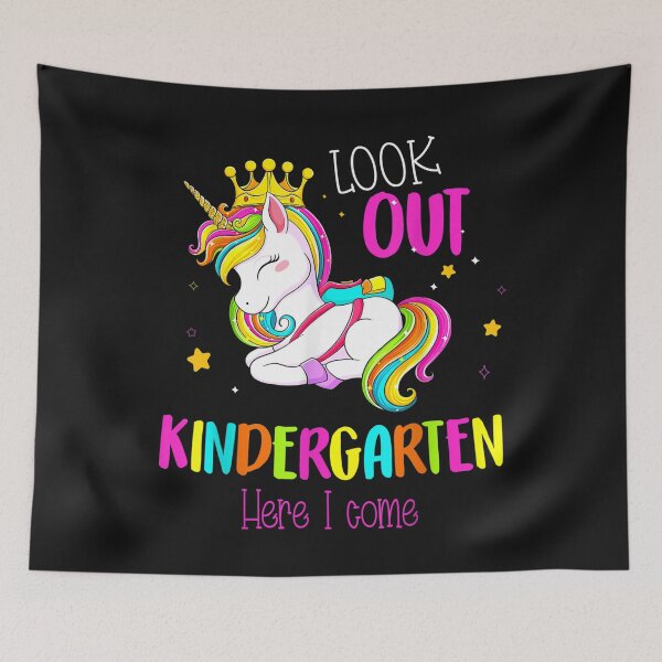 Item preview, Back To School Look Out Kindergarten Here I Come Unicorn Kid T-Shirt designed and sold by Beroti-Vanda.