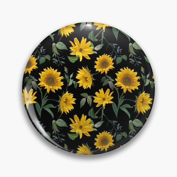 Item preview, Yellow Sunflower On black Background Seamless Pattern  designed and sold by ShawnDzign.